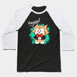 Cat in Tux Baseball T-Shirt